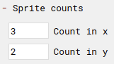 sprite counts